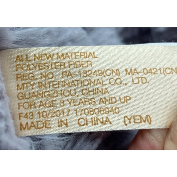 Plush Striped-Ear Elephant Toy - Soft Adorable & Cuddly For Kids Grey/Blue - Picture 3 of 10